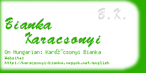 bianka karacsonyi business card